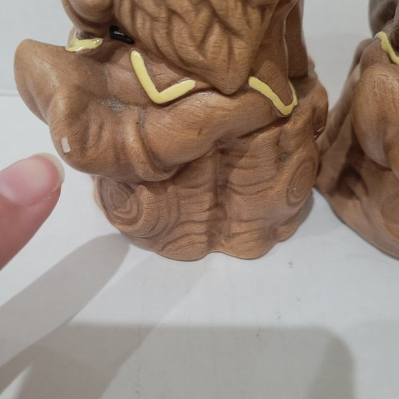 Vintage Twin Winton Garden Gnome Elf Salt & Pepper Shakers 6.25" Pixie 70's MCM - Picture 8 of 9